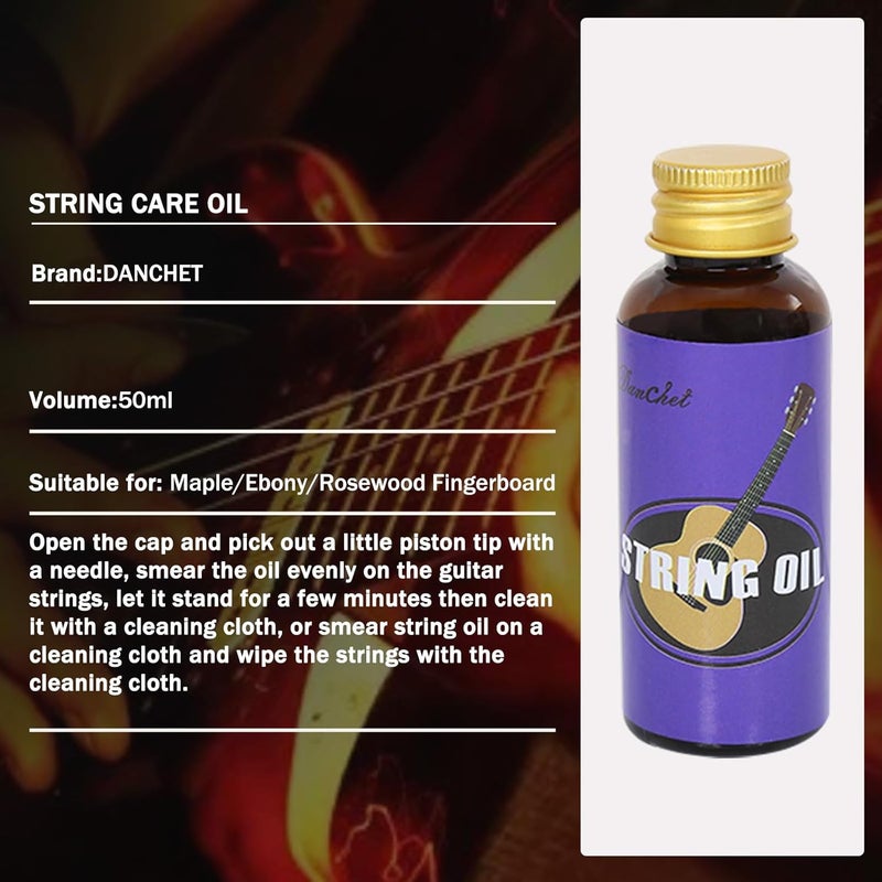 Danchet String Oil, Musical Instrument String Oil, Guitar String Care/Cleaning/Polishing Accessories, Lubricant for Guitar, Ukulele - Musical Instrument Accessories - Image 3